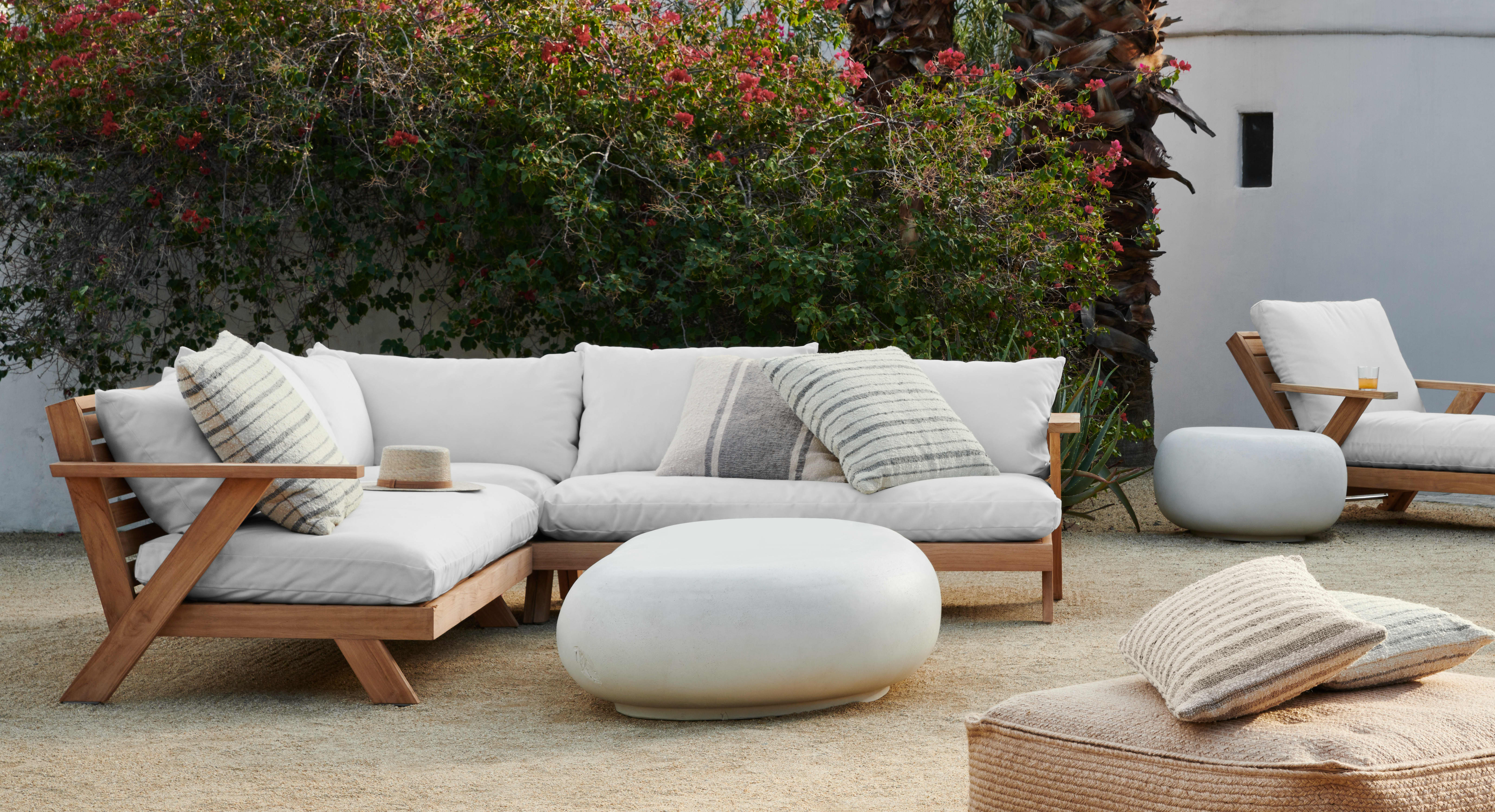 Outdoor sectional cheap crate and barrel